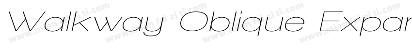 Walkway Oblique Expand字体转换